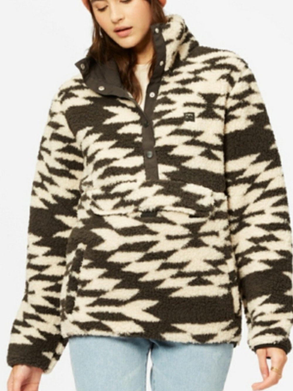 Billabong adventure division Sherpa switchback Aztec fleece pullover sz xs